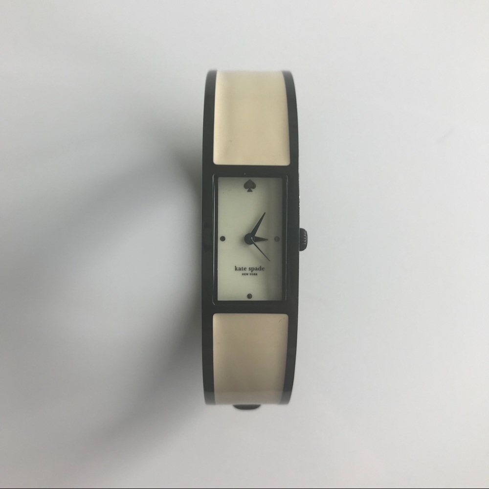 Kate Spade Hinge Clasp Black Cream Enamel Watch